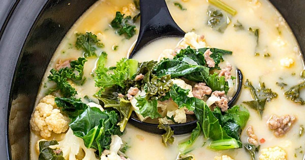 Slow Cooker Low Carb Zuppa Toscana Soup (Keto-Friendly) Recipe