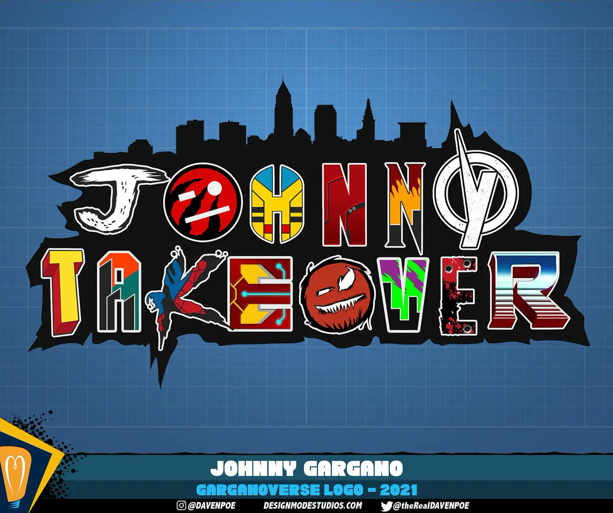 TheRealDavenpoe's tweet photo. Tonight in #NXTWarGames it's a GarganoVerse NEXUS EVENT! An incredible idea from #JohnnyGargano designed by yours truly and brought to glorious life by @MainEventGear ! How many timelines do you recognize? 
#JohnnyWrestling #marvel https://t.co/JiIA2PU5pE