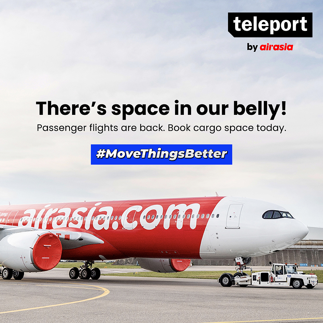 teleportasia's tweet photo. Belly space for daysss! 🛫📦  Book cargo space with Teleport before it runs out. Enquire today via teleportmysales@airasia.com.

#teleport #teleportbyairasia #MoveThingsBetter #shipthingsbetter https://t.co/UPdhACn7T2