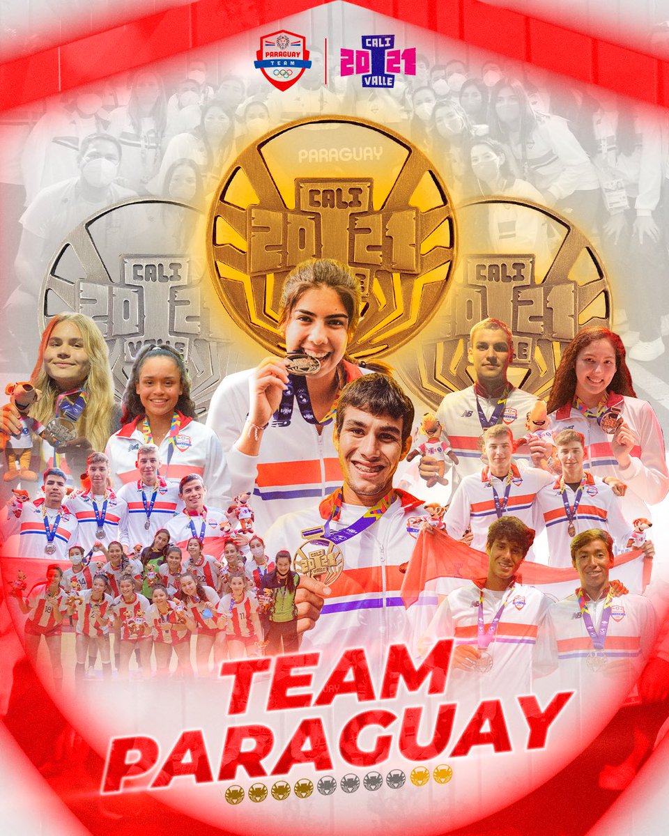 🇵🇾 ¡El #TeamParaguay culminó los🏅I Juegos Panamericanos Junior🇨🇴 <a href="/calivalle2021/">Juegos Panamericanos Junior</a> con 10 Medallas!

•• |🥇🥇|🥈🥈🥈🥈|🥉🥉🥉🥉| ••

#PyEnCali #ParaguayPuede #VamosParaguay #TodoXvos <a href="/sndpy/">Secretaría Nacional de Deportes</a> <a href="/PanamSports/">Panam Sports</a>