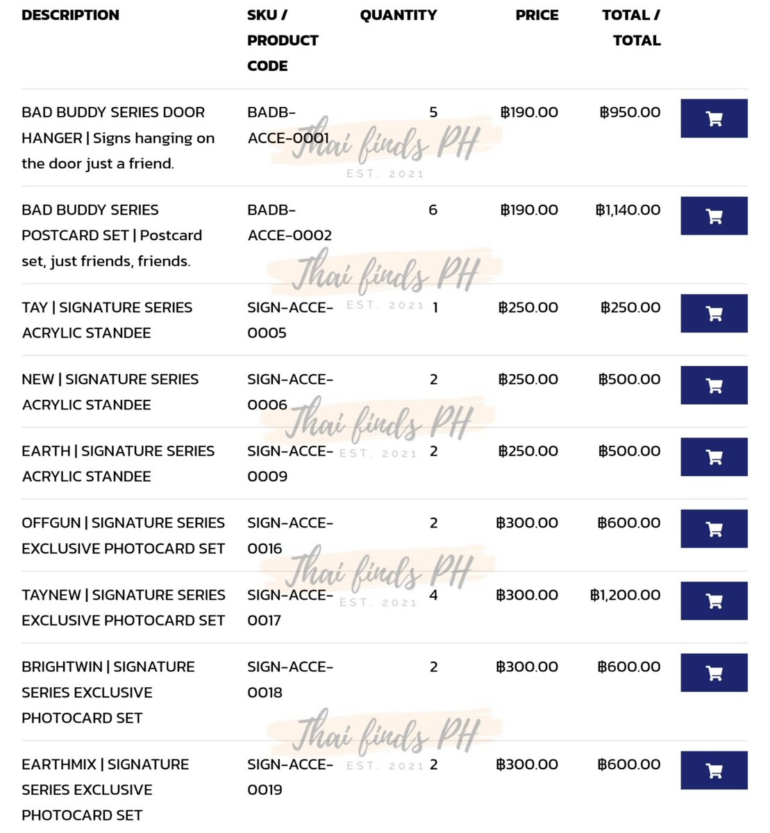 thaifindsph's tweet photo. #THFindsUpdates

☁️ secured between us special photobooks, and gmmtv orders as of 12/06 except hobo bag (awaiting stock) and ohmnanon pc sets (currently out of stock)

will be checking first if they will restock the pc sets~

thank you! 🙇‍♀️ https://t.co/31gLJojgfR