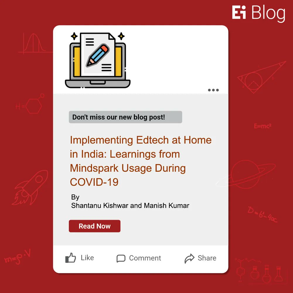 eistudy1's tweet image. Growing digital penetration in India and increased familiarity with remote learning can catalyse change among a large portion of students in the coming... Read on to learn more!
buff.ly/3pnnn8p
.

#EiBlog #EnhancingLearningOutcomes #EducationalInitiatives #LearningOutcome