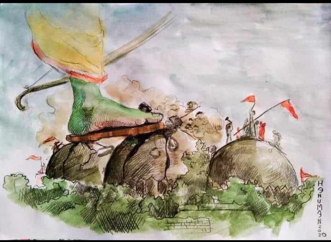 Mahadev_12om's tweet photo. Demolish all such structures built upon the temples by invaders to impose supremacy of their religious beliefs over others beliefs. 
Correct the wrongs done by the regime of supremacists Islamic terrorists &amp; give back our temples.
#शौर्य_दिवस https://t.co/PoWSzLccXy