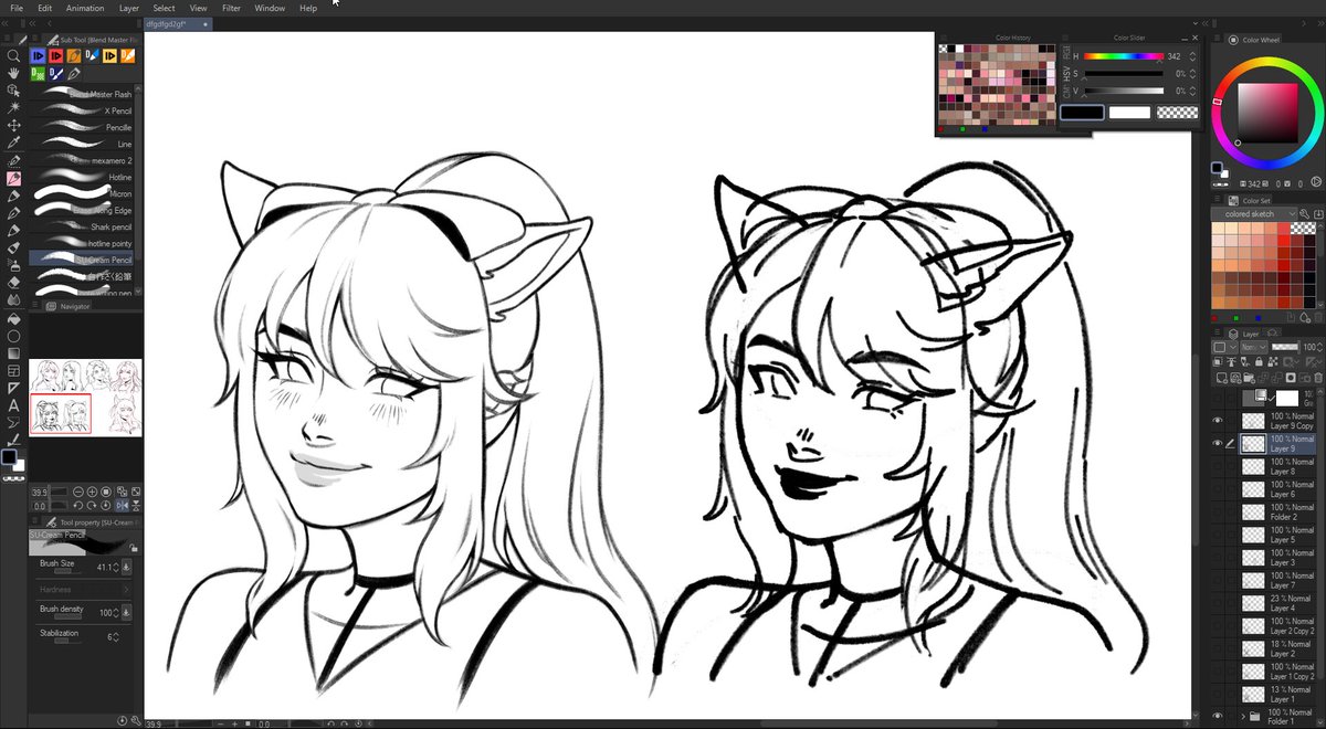 since i've been inactive due to endwalker here's a patreon wip of a comm, fitting because miqote ! 