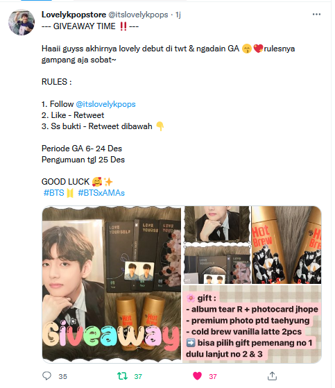 KimYoonAnd's tweet photo. @itslovelykpops semoga rejeki kalo enggak ya beli 😅 https://t.co/A6KkBh57Pn