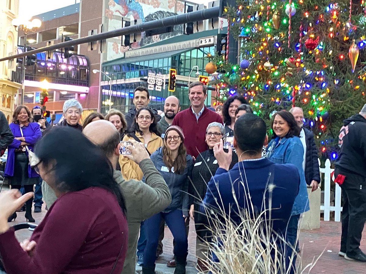 yahrforjudge's tweet photo. Lots and lots of chili 🌶 thanks to the  @Lexington_FOF  chili cook-off &amp; auction, and then celebrated the last night of Hanukkah at Triangle Park in @DowntownLex. Thanks to Soecial guests @AndyBeshearKY &amp; @MayorGorton !
#Yourcandidate
#YahrforJudge
#6thDivision https://t.co/LwmYjDS8HE