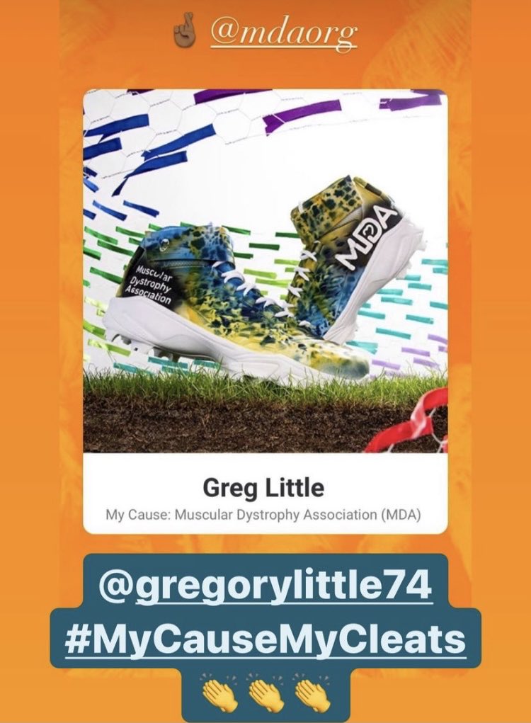 Thank you ⁦<a href="/Thegreglittle/">Gregory Little</a>⁩ <a href="/MiamiDolphins/">Miami Dolphins</a> for representing #MDA families #MyCauseMyCleats