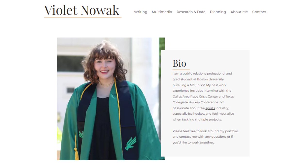 vknowak's tweet photo. @MGDowding I was finalizing my portfolio and realized how different it is from one I made just last year. Despite many similarities (neutral color schemes, similar layouts), changes that felt small made big impacts, which is often the case with design and communication #2021cm707 https://t.co/OA4NsQSssh