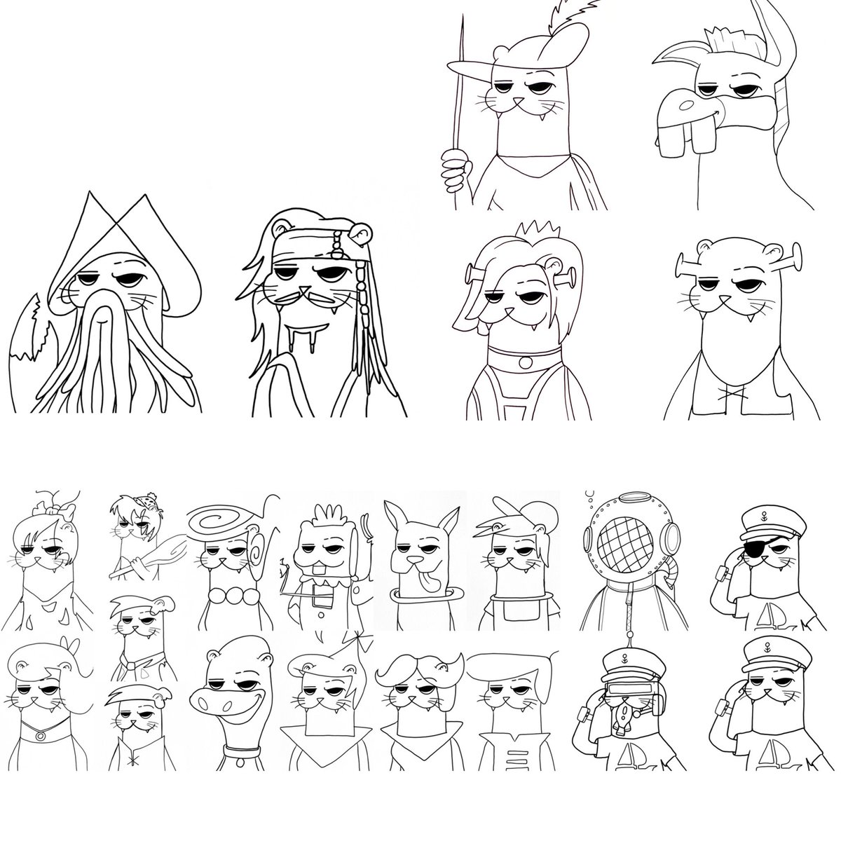 NFTOtter's tweet photo. Some drawings I did today for The Otterverse Collection ✍🏼🦦👀 https://t.co/FnG6BxP6eW