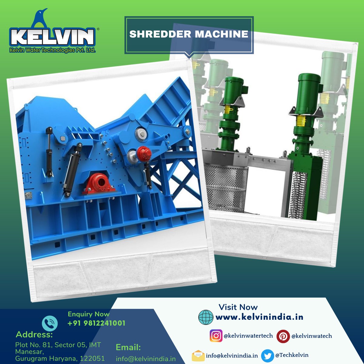 TechKelvin's tweet image. We @kelvinwatertech provides different kinds of Shredder Machine to shed/crush your waste and promote a better future.
For more info. Visit: kelvinindia.in/shredder
or
Call at: +91 9812241001, +91-9812646262
.
.
#shreddermachine #OrganicWasteShredder #KelvinCoconutshreddermachine