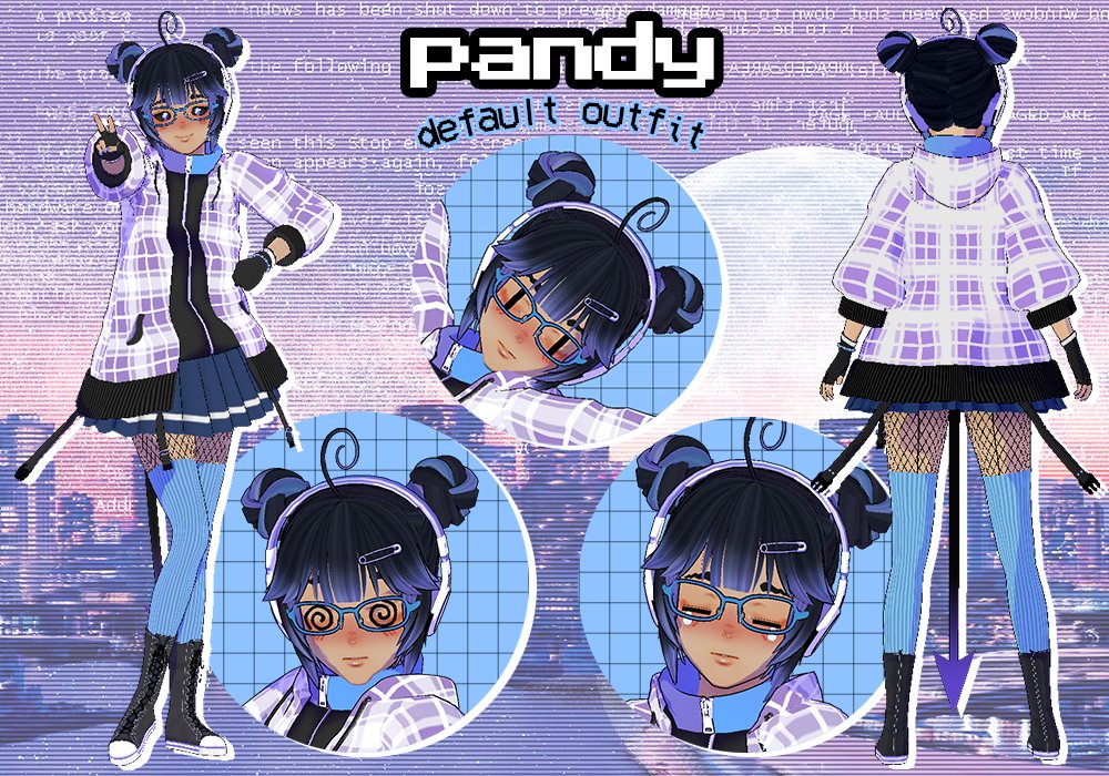 virtualpandy's tweet photo. making a pinned tweet because i guess that's the responsible thing to do! hi, i'm pandy, a lil demon vtuber. mostly streaming 3d modeling and occasionally a video game. also i sell clothes :3

twitch: https://t.co/p6owlnDkQy
clothing store: https://t.co/matpEO3eoB https://t.co/IjOLdmePKd