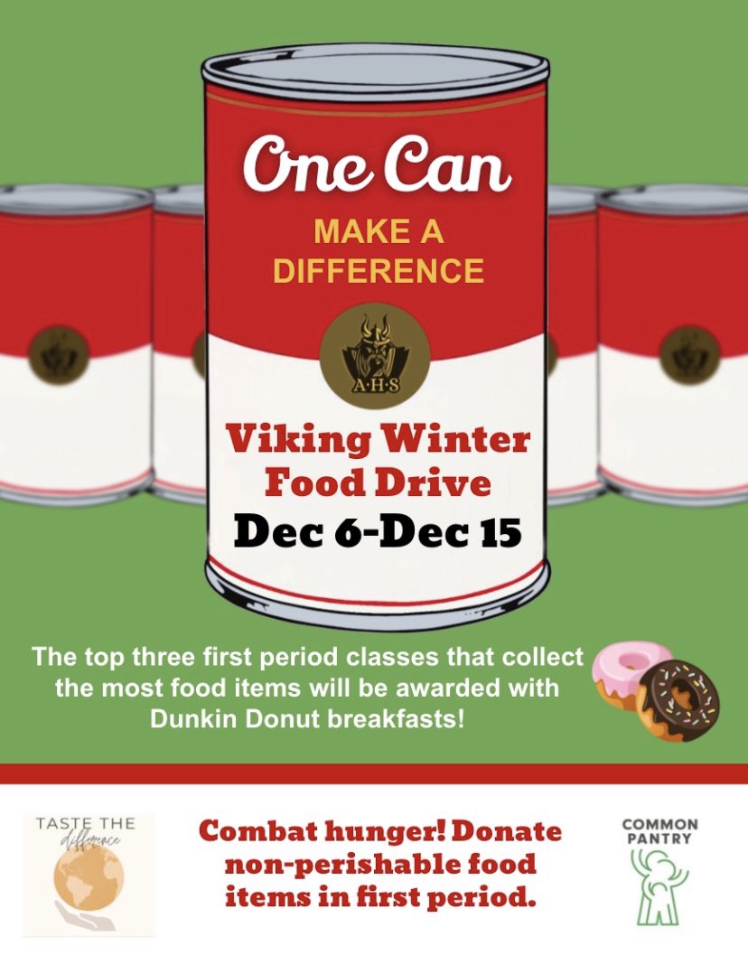<a href="/Amundsen_HS/">Amundsen High School</a> Winter Food Drive Dec 6-15! #MakeADifference