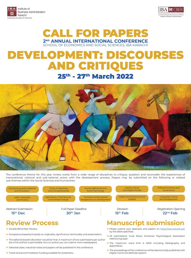 IBACBER's tweet image. The 2022 Call for Abstracts is opened for another 9 days! Submit your abstract for tech sessions presentations at iba.edu.pk/ddc/

Travel and accommodation grants available for presenters.  

@AsmaHyder @ibakarachi @EDIBAKarachi @IBAJournal @hecpkofficial @SindhCMHouse