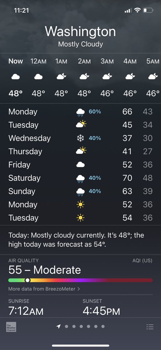 WickLiz's tweet photo. DC, how do you go from being in the 30s to the 70s in the same week? Make it make sense https://t.co/CZfuI4LUqM