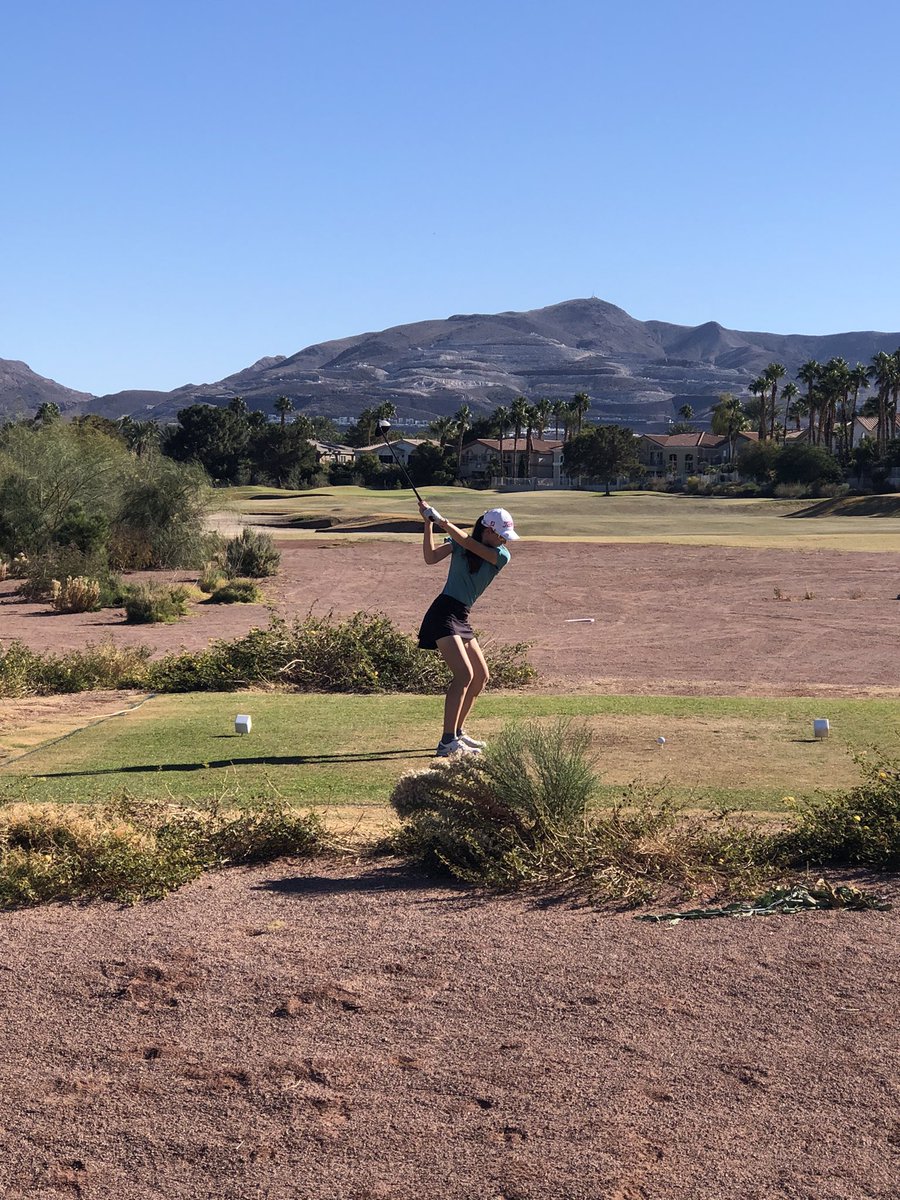 MyrandaQuinton's tweet photo. Great experience at the #AJGASeniorGirls. Proud of my 8th place finish (72,71). Thank you @thelegacygolf for hosting us and thanks to @AJGAGolf for running this event! Also thanks to @Amundi_ENG and @evianwater for sponsoring! https://t.co/8fk8wcE3z6