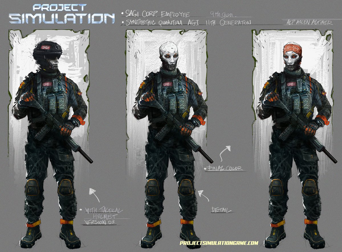 Division369's tweet image. "Project Simulation" CONCEPT ART - We will share weekly concept art. These are some of Security AI Cyborg Soldier Designs from our Game #projectsimulation #conceptart #indiegames #IndieGameDev #indiegame
projectsimulationgame.com