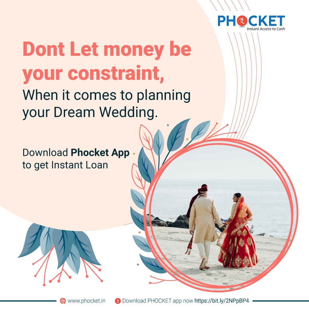 Phocket1's tweet photo. Don't let money be your constraint when it comes to your dream wedding.

For instant personal loan click on the link &amp; download Phocket - Instant Access to Cash app now https://t.co/hN2nFg8JBF 

✅ No Paper Work
✅ 100% Digital
✅ Immediate Disbursal
✅ Low Interest https://t.co/RwhirKIIQA