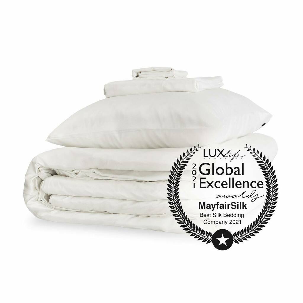 mayfairsilk's tweet image. 🏆 Awards Time - We are delighted to win the Global Excellence Awards 2021 for the best silk bedding company by Lux Life Magazine.