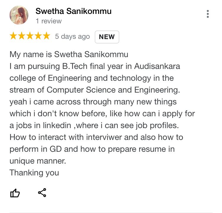 IgnifyS's tweet photo. Thanks Ms. Swetha for putting up few lines of your experience with us. We Team Ignify Careers wish you the very best for all your upcoming interviews.
#future #careers #job #collegesanduniversities #tpos #students https://t.co/o3jRblXTTL