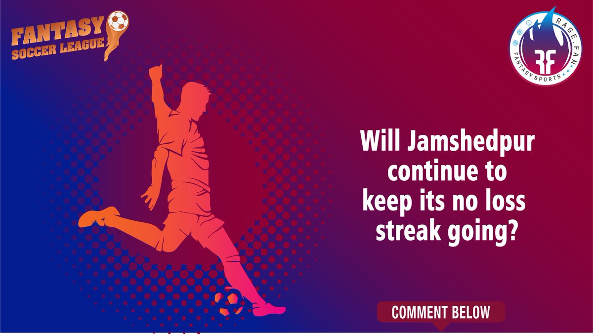 RageFanSocial's tweet photo. #JamshedpurFC is yet lose a game this season, though they have 1 draw. Will #MohunBaganFC be too much to handle? Pick your teams &amp; play #RAGE Fantasy.

Download your #RageApp ⬇️
IOS: https://t.co/4rVRbTGTG7
Android: https://t.co/Kg25vmQnuq

#RageFan #ISL #ISLRage #JFCATKMB #JFC https://t.co/7WMXhMb9NL