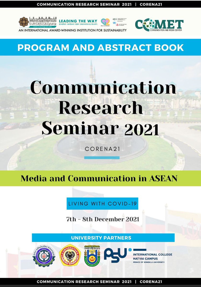 SMazMohamad's tweet photo. We are ready for the upcoming Communication Research Seminar 2021 (CORENA21). 4 @FassUbd academics will attend as plenary session and parallel session speakers. #ubd #fassubd #covid19 #southeastasia https://t.co/e1Tjt7M7jm