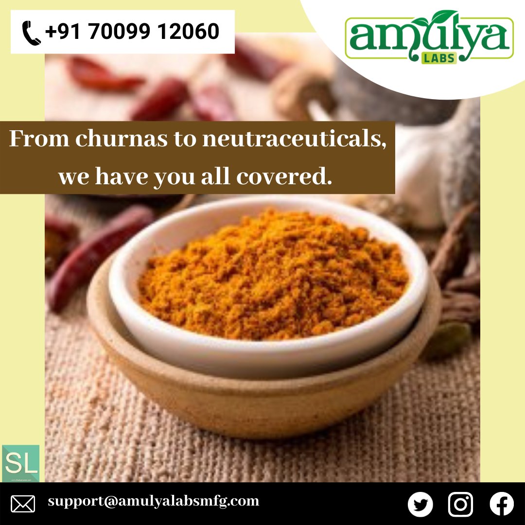 AmulyaLabs's tweet photo. AmulyaLabs is committed to fulfilling all your ayurvedic manufacturing requirements with our team of skilled and expert professionals using only the most superior quality ingredients. 
https://t.co/Ups32erJ7L

#medicinemaking #herbalmedicinemaking #sciencelab #ayurvedicmedicine https://t.co/lcQRKub7kt