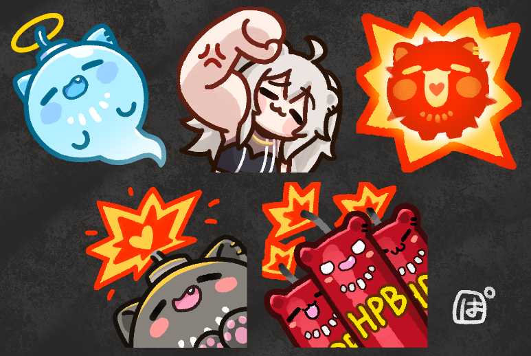 獅白ぼたん 「ししろんに使って貰えているスタンプまとめたよ～!
#ししらーと 」|ぱんじゃむのなめ ＠ホロクル G-05のイラスト
