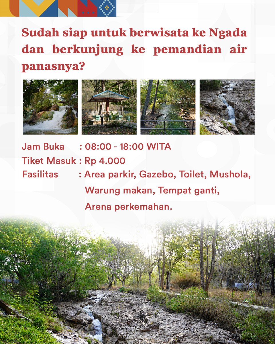 bpolbf's tweet photo. Kalau jalan-jalan ke Ngada tanpa berendam di pemandian air panasnya, pasti rasanya ada yang kurang. Perjalanan kamu yang panjang untuk ke sini bisa banget untuk kembali rileks dan santai dengan berendam di pemandian air panas alami ini. https://t.co/KKVHhdDBZk