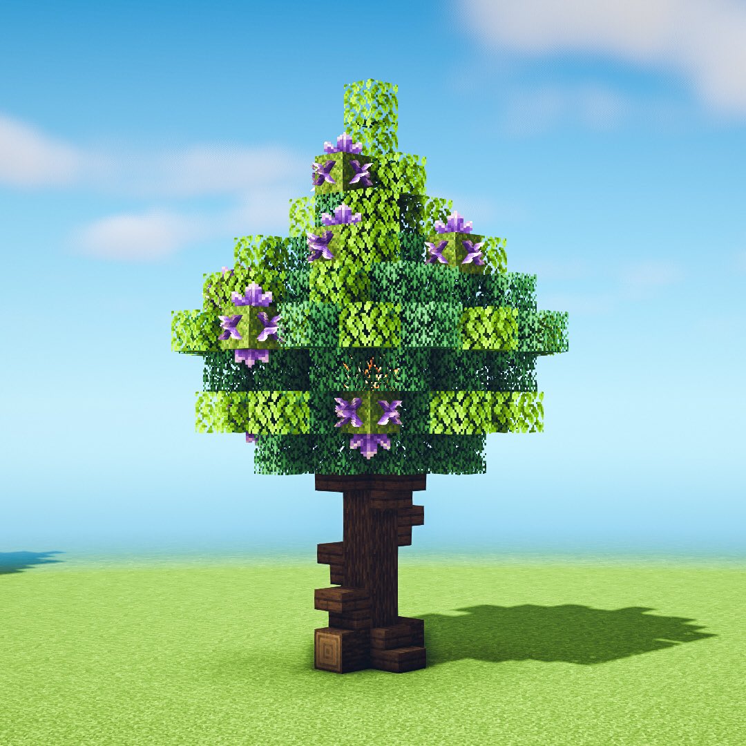 Twitter 上的 宝条みちる Minecraft Rt Solongocraft 木について考えてみる 丸い木には 果物のような スペードみたいな木には 花のような マイクラ マインクラフト Minecraft Minecraftbuilds Minecraft建築コミュ マイクラ建築 バニラ建築学