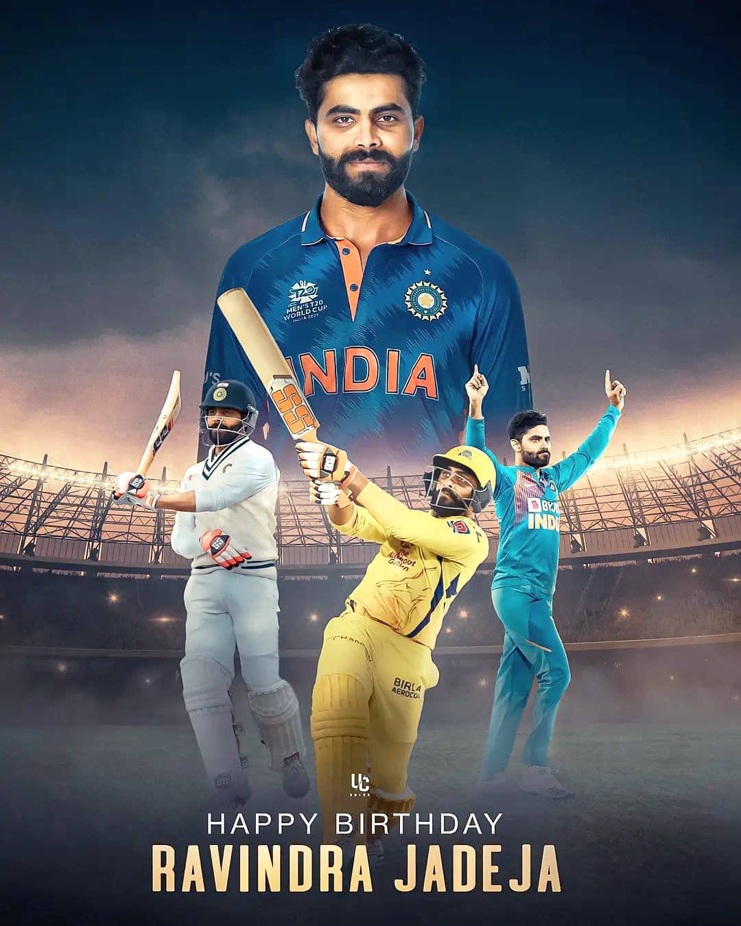 Wishing Happy birthday to the Rockstar . No 1 all-rounder. Sir Ravindra Jadeja   