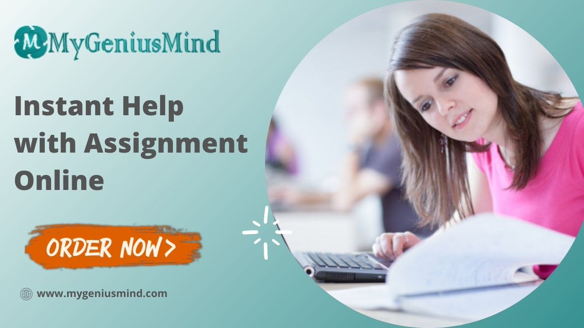 mygeniusmindau's tweet image. If you are searching for Instant Help With Assignment online? Contact My Genius Mind! Get professional Instant assignment solutions at an affordable price.
Order Online:- mygeniusmind.com/instant-assign…
#InstantHelpWithAssignment #InstantHelpWithAssignmentOnline #MyGeniusMind
