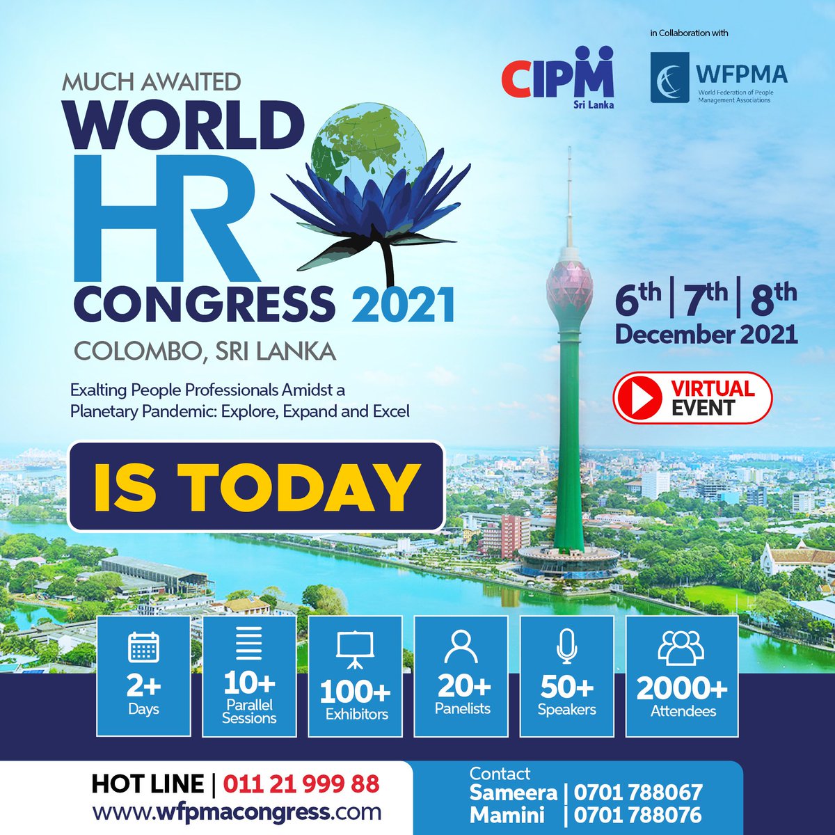 CIPM_SRILANKA's tweet photo. Are you ready?
World HR Congress 2021 is happening today!
We look forward to seeing you at the Congress

#WHRC #whrc #whrc2021 #wfpma #CIPD #cipduk #SHRM #shrm #hrm #hrmanagement #HRM #congress #hrcongress #HRCongress2021 #HRCongress #humanresources #humanresourcesmanagement https://t.co/WUBFOfBFpg