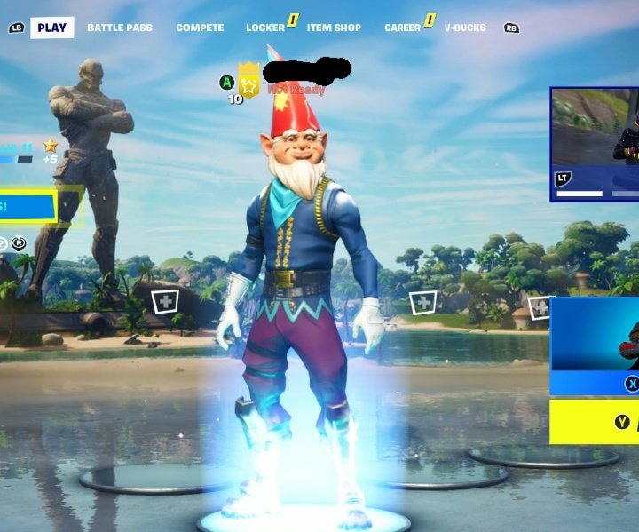 funnywes's tweet photo. guys im so pissed. i was looking at this funny looking gnome in the item shop and i wanted to see his alternate styles and i accidentally bought him. i have no vbucks left. his name is fucking grimbles. god damn it https://t.co/KEJBZ87PuG