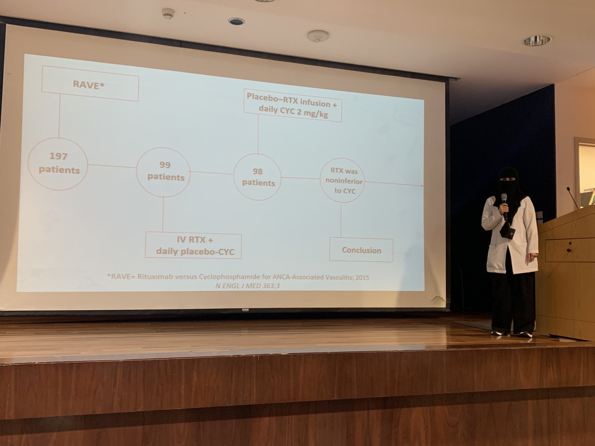 We enjoyed grand round today titled “ANCA-Associated vasculitis: management approaches to an easily overlooked disease” presented by Dr.Manal Al Johani, R1