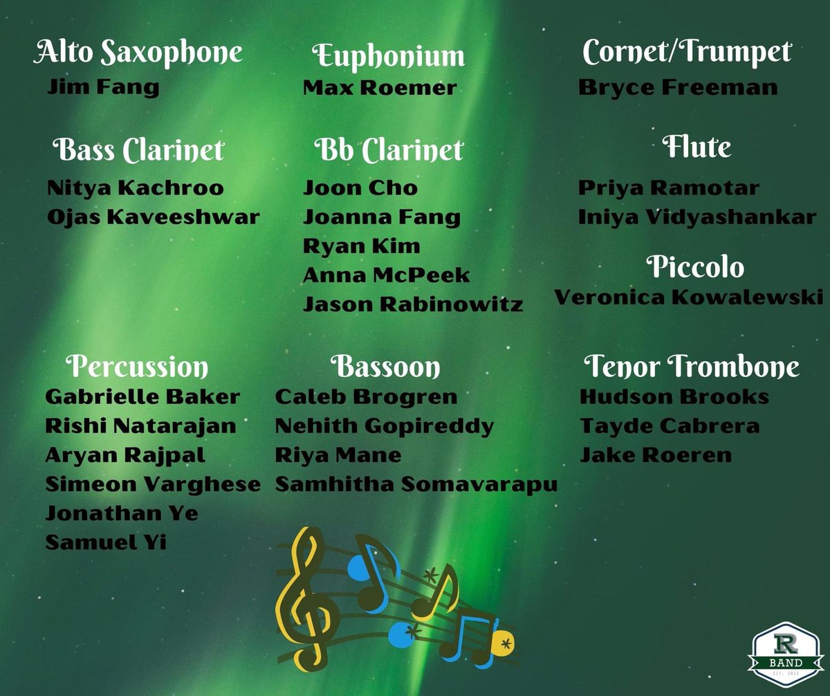 We are so proud of all the students who auditioned Saturday at the Region 24 Phase 1 auditions.  Congratulations to the following students advancing to Phase 2 tomorrow and GOOD LUCK!