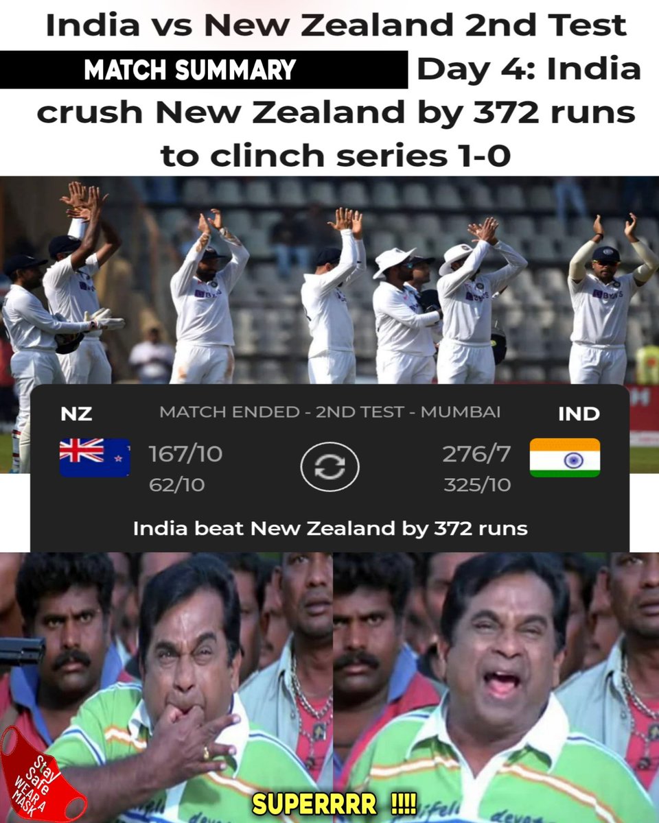 Nb4Ea's tweet photo. #IndiaWon 😍🔥
#IndvsNZ #Testmatch #Kohli #Siraj #Ashwin #azazpatel #Testseries #India #newzealand
Follow @Nb4Ea https://t.co/Pwcsr3B35G