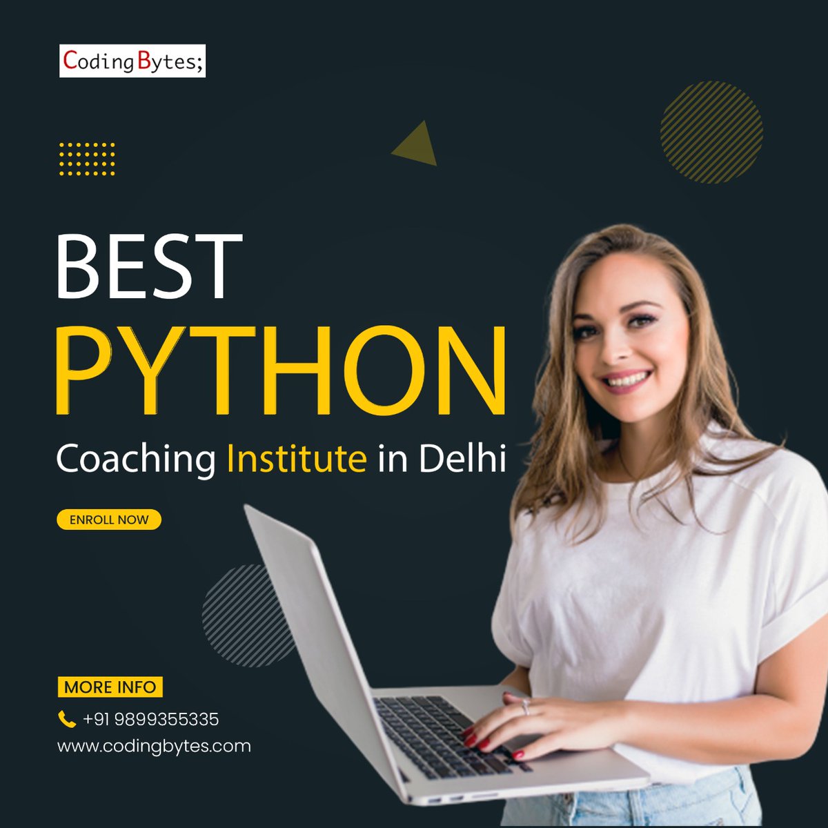 coding_bytes's tweet photo. ✅ Best Python Training Institute in Delhi
✅ Join Coding Bytes
✅ Book a Free Demo Class of Python Course

Call: +91 9899-355-335
Visit: https://t.co/IbWkOlJHN9

#pythoncourse #codingbytes #pythonprogramming #learncoding #learnprogramming #training #programming https://t.co/OWMbrlUatd