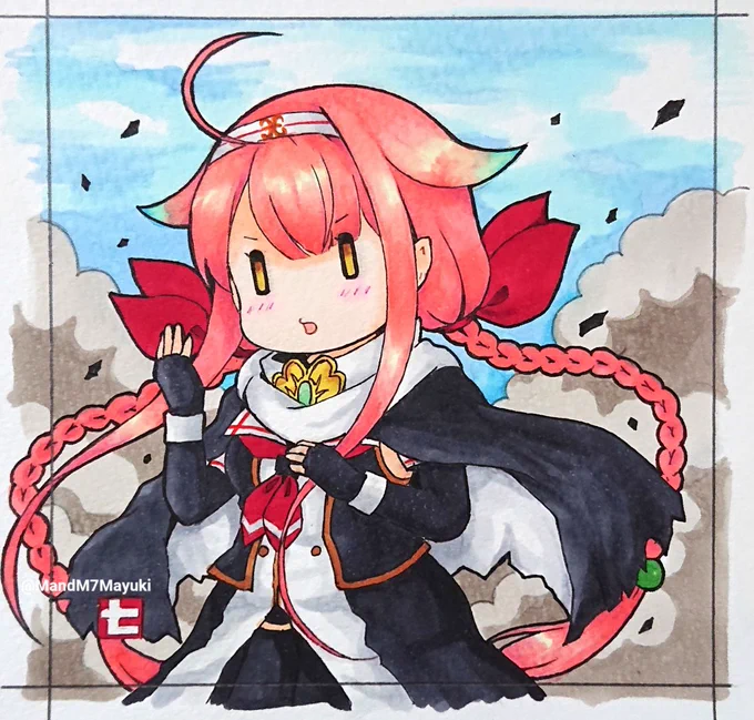 「かかってきな!」キリッ✨
 #艦これ #江風 #江風改二 