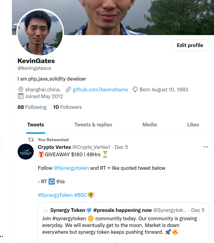 kevingatesus's tweet photo. @Crypto_Vertex1 @Synergytoken https://t.co/E67RNjb1kV