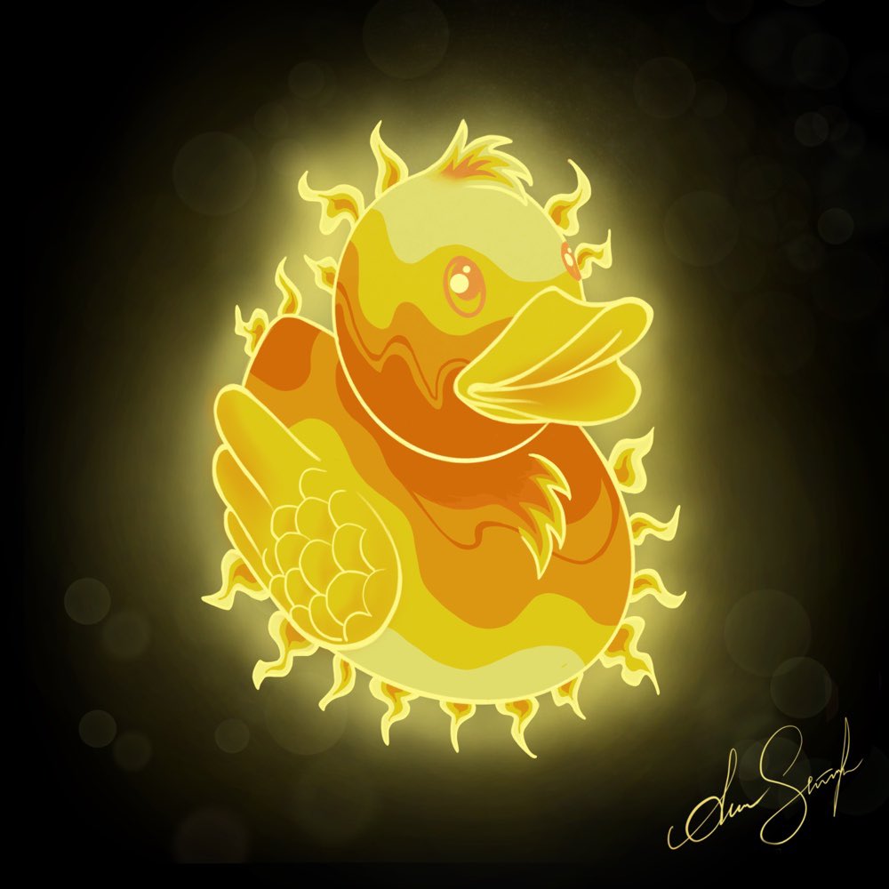 FluFFFy_Unicorn's tweet photo. This morning starts with a Sun ☀️ Duck 🦆!🤗 
🔥FOR SALE🔥
Sun Duck Solar system’s Duck Collection #2 via @signArtApp -  https://t.co/kqabRCxQWn #DuckWave #Collection #SolarSystem #NFT #SignArt https://t.co/jV4lskg5Wq