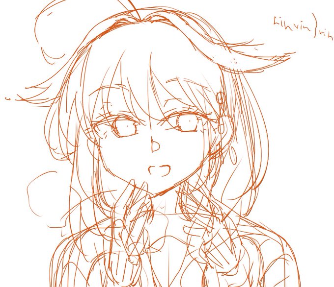 時雨ちゃん、毎回太眉でインテーク前髪の子になってしまう 