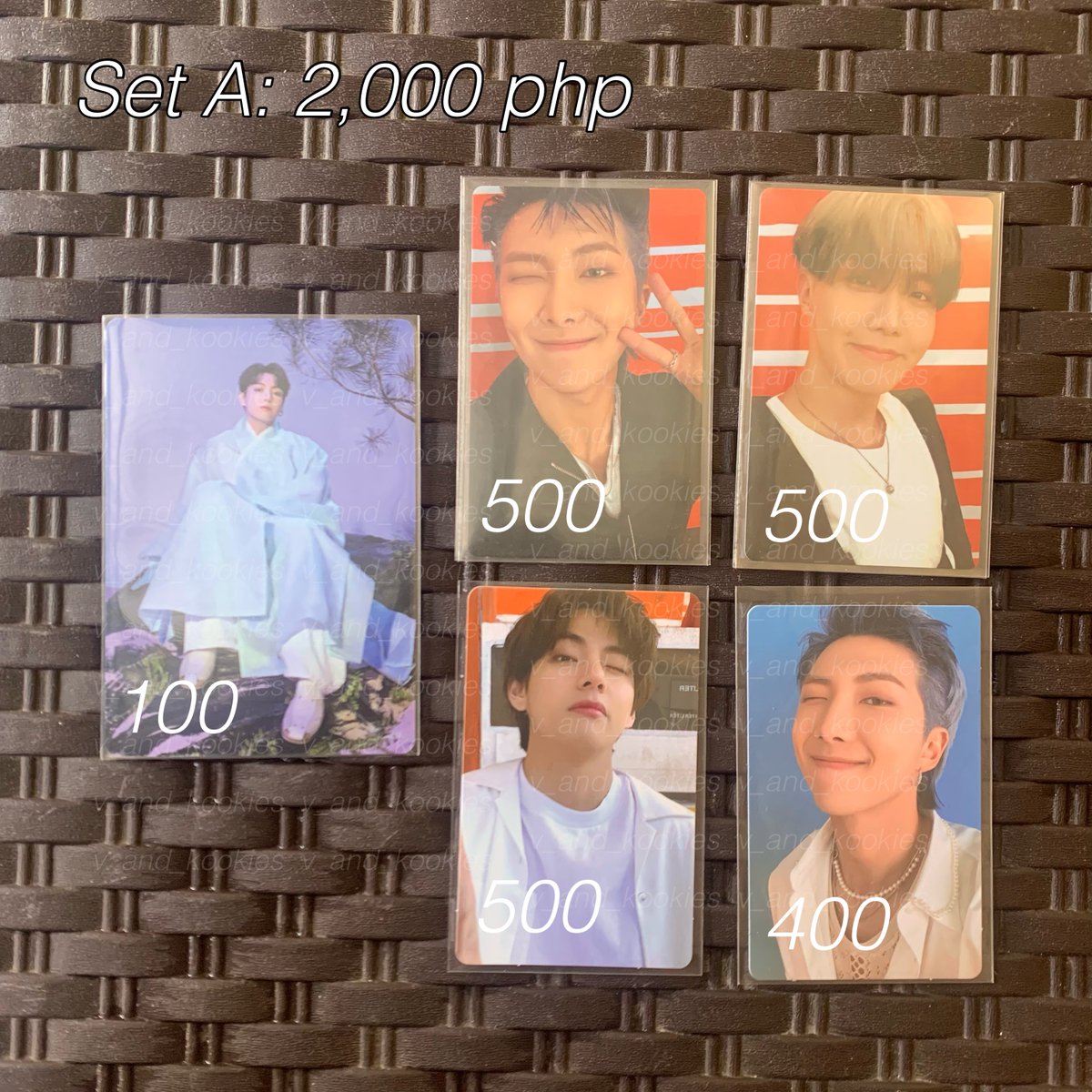 thvh0pe's tweet photo. ꒰ wts lfb help rt ꒱  

ꔛ sold as set (price indicated on the photos)
ꔛ payo or 5 days reservation (with 50% DP)
ꔛ can ship to diff ppl
ꔛ rfs: decluttering

reply “mine + set _” or DM 

🏷️ wtb lfs wtt lft bangtan pc photocard rm jin suga hobi v jimin jk https://t.co/dKm8a8w3SA