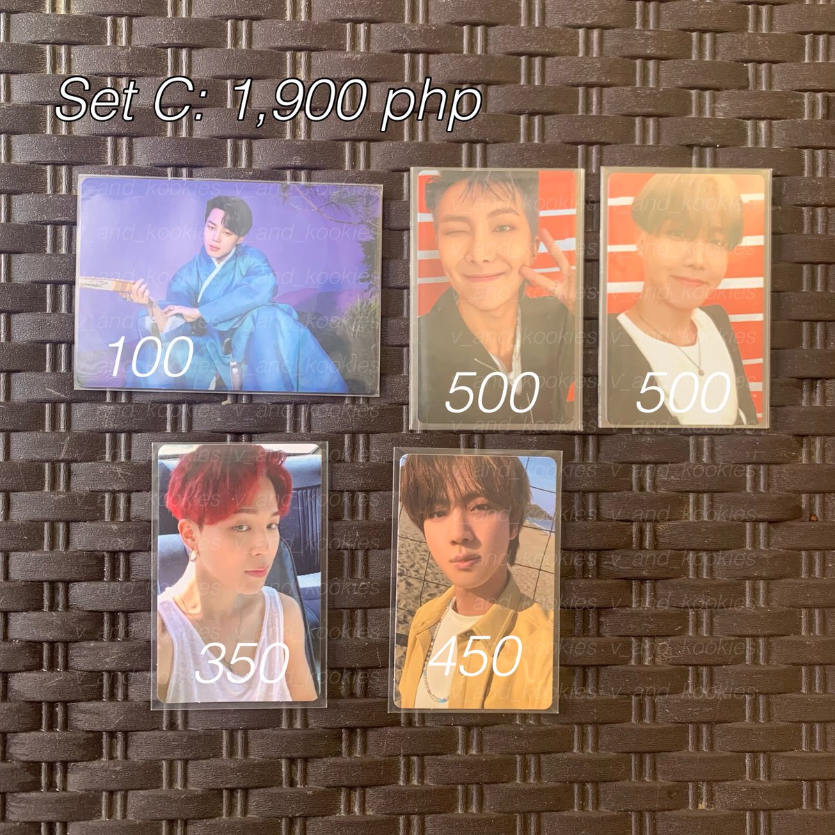 thvh0pe's tweet photo. ꒰ wts lfb help rt ꒱  

ꔛ sold as set (price indicated on the photos)
ꔛ payo or 5 days reservation (with 50% DP)
ꔛ can ship to diff ppl
ꔛ rfs: decluttering

reply “mine + set _” or DM 

🏷️ wtb lfs wtt lft bangtan pc photocard rm jin suga hobi v jimin jk https://t.co/dKm8a8w3SA