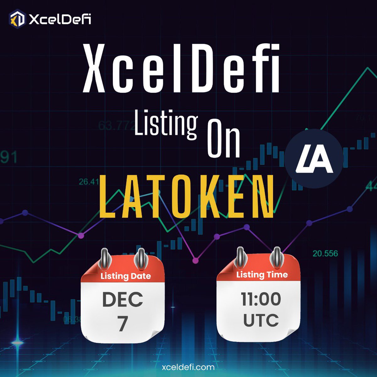 XcelPay_XLD's tweet photo. 📣 Announcement 📣 

Hello Everyone, 

We are thrilled to inform that XcelDefi (XLD) is listed on @latokens 🚀🎉

Trading Link : https://t.co/n1PxnmIqIK     

#xceldefi #xceldefilisting #latoken #latokenlisting #xld https://t.co/KHY2PHQQwT https://t.co/oDxeJMEUy1