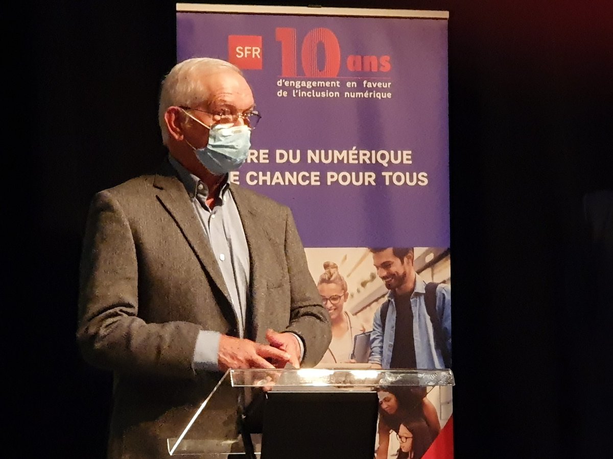 PCAMEO's tweet photo. La Fondation #SFR soutien #Association AVENIR avec #MichelLandreau @GFaureDRAlticeF @AlticeFrance a #SerresCastet https://t.co/oxtezuj6c2