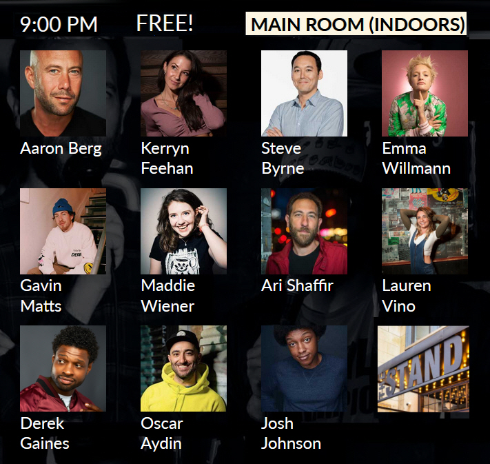 hybender's tweet image. .@AriShaffir, @SteveByrnelive, @JoshJohnson, @Derek1Gaines, @IamEmmaWillmann, @LaurenVino, and more perform #NYCStandup at this #NYCFree show hosted by @AaronBergcomedy &amp;amp; @KFreehams 9:00 pm at @TheStandNYC Mainstage: "Frantic!"; #Free (no min.)  tix at wl.seetickets.us/event/Frantic-…
