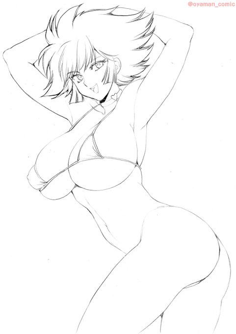 キューティーハニー水着ver描きました! #cutiehoney 