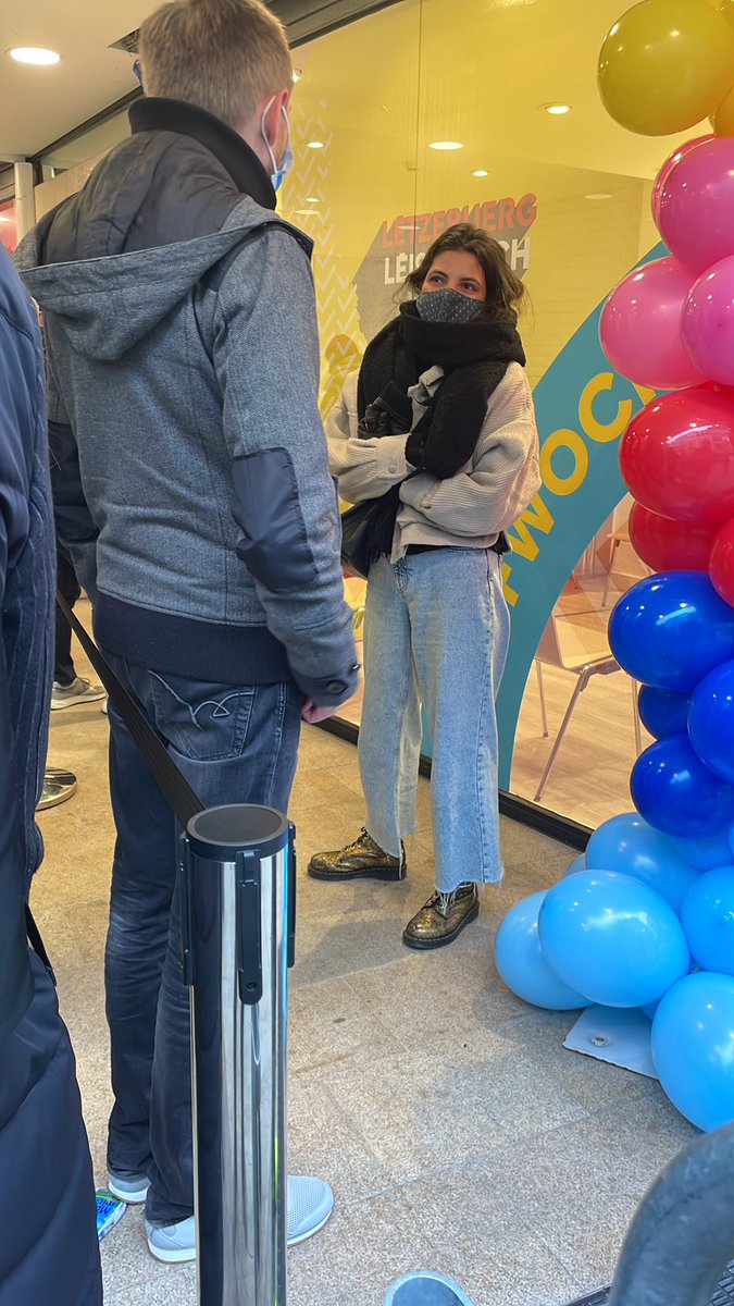 TheoMRK's tweet photo. @CityLuxembourg we have been lining up for 2 h in the cold for #booster while priority is given to #1stdose by a security person with no mask???? https://t.co/w8mmNHZi1B