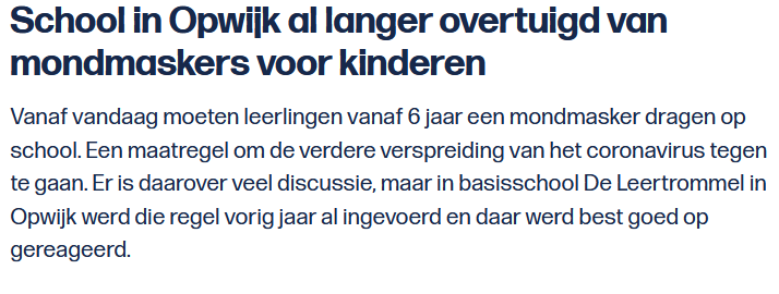 Moeten we nu ook echt van alles rond het coronabeleid een probleem maken? Ja, hoe het beleid uitgedragen wordt geeft niet bepaald veel vertrouwen. Maar zouden we ook eens niet constant zitten te zagen en te klagen over wat in de praktijk wel gewoon werkt? vrtnws.be/p.3BB8nmdj0