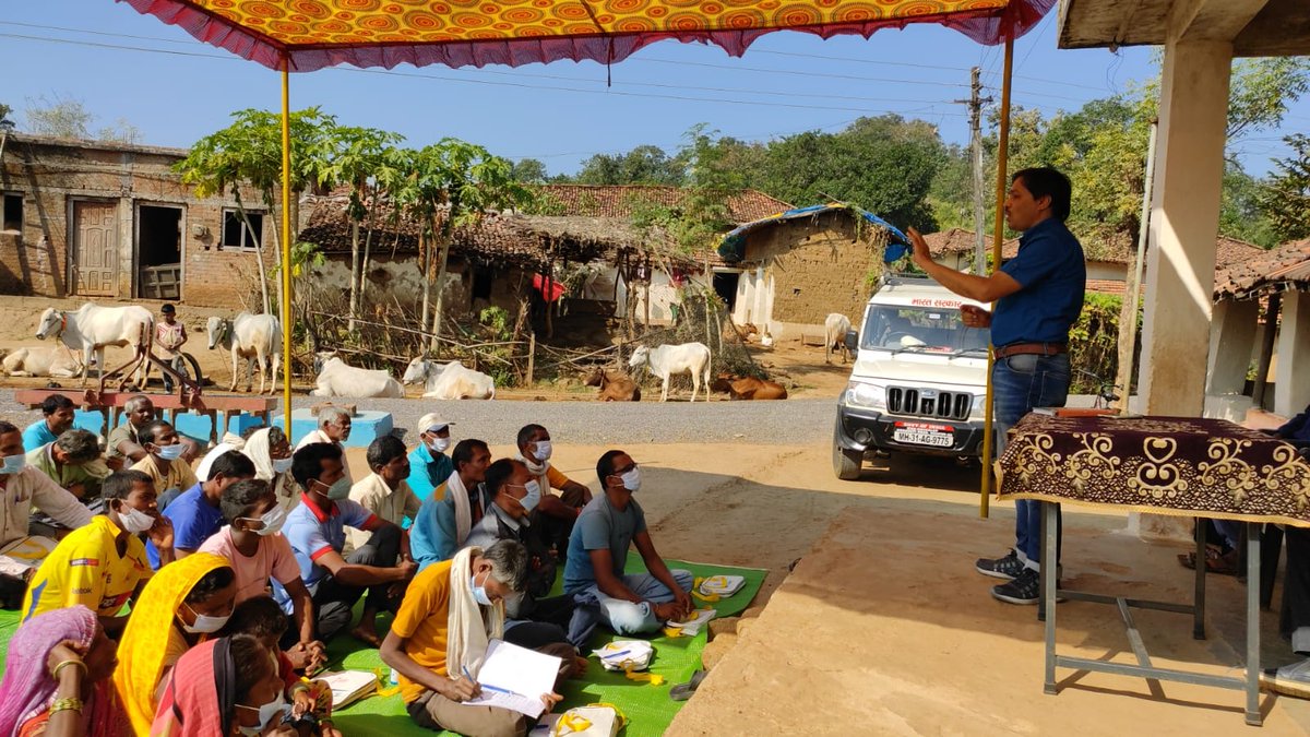 INbsslup's tweet photo. World soil day at Tribal dominated Pitambaritola village, Deori taluka, Gondia in collaboration with state department of agriculture. Total 100 farmers participated in the event. https://t.co/07fDd9GSWH